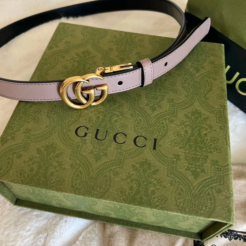 GG Marmont reversible thin belt size 80- brand new + Gucci packaging - Picture 4 of 9